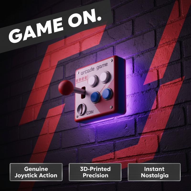 Gaming Accessories For Room - Pelat Tombol Saklar Game Arcade Retro,