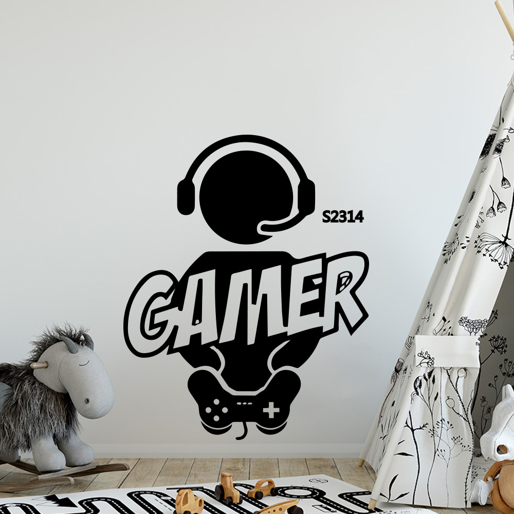 1 buah Gamer stiker seni dindi - Gaming Accessories For Room ulasan dan harga