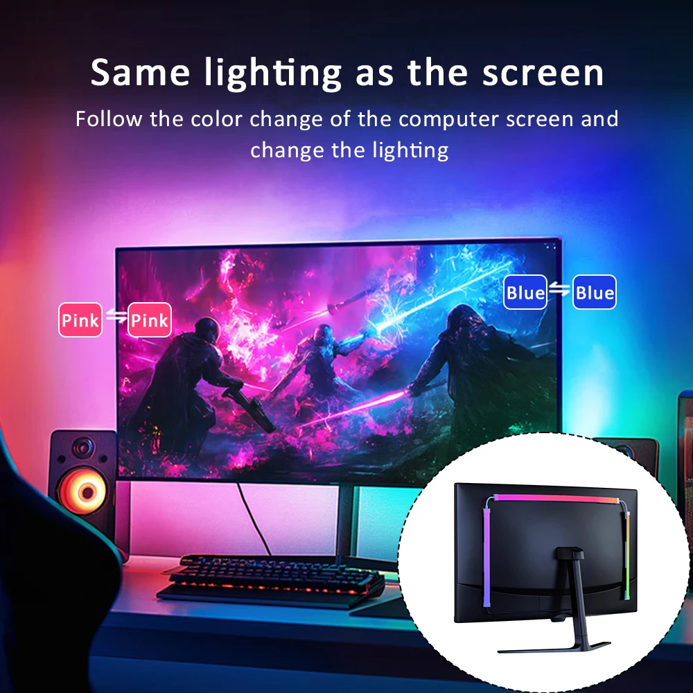 Lampu Strip PC Strip Lampu Sin - Gaming Accessories For Room ulasan dan harga
